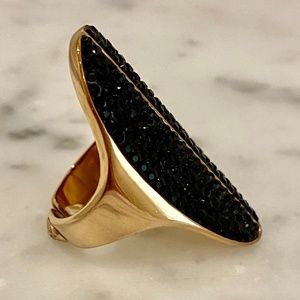 Henri Bendel Black Oval Ring